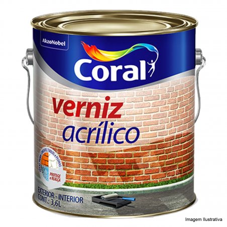 Verniz Acrlico Incolor 3,6L - Coral