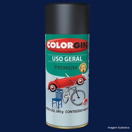 Tinta Spray Uso Geral Azul Colonial Lisa 400ml - Colorgin