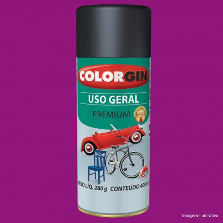 Tinta Spray Uso Geral Roxo 400ml - Colorgin