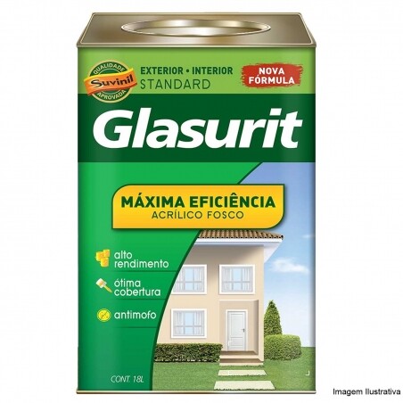Tinta Acrlica Standard Branco Neve Fosco 18L - Glasurit