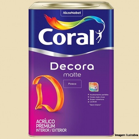Tinta Acrlica Premium Decora Palha Fosco 18L - Coral