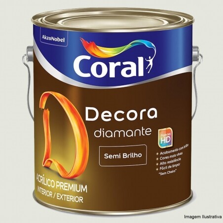 Tinta Acrlica Premium Decora Semi Brilho Gelo 3,6L - Coral