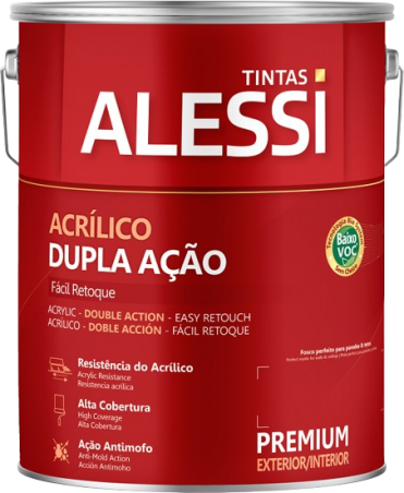 Acrlico Ltex Dupla Ao Premium Gelo 3,6L - Alessi