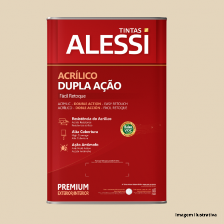 Acrlico Ltex Dupla Ao Premium Palha 18L - Alessi