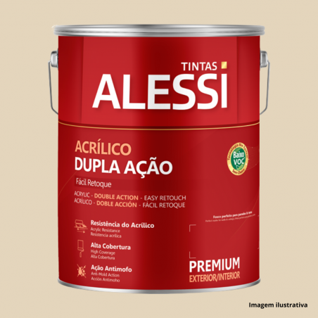 Acrlico Ltex Dupla Ao Premium Palha 3,6L - Alessi