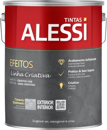 Cimento Queimado - Efeitos Especiais- Linha Criativa Silhouette Gray 3,6Kg - Alessi