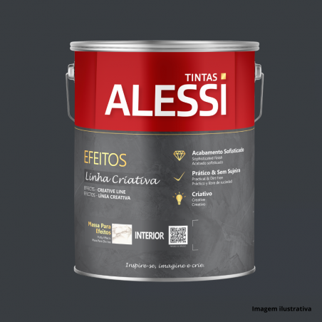 Efeito Mrmore - Linha Criativa - Black Night 3,6Kg - Alessi