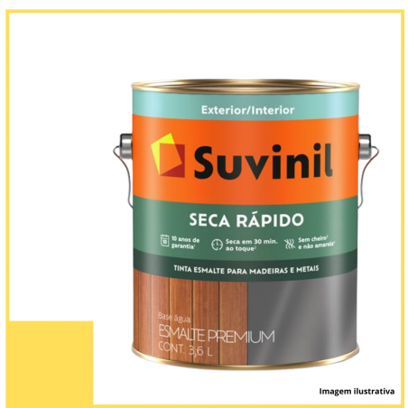 Esmalte Brilhante Seca Rpido Amarelo Ouro - Suvinil
