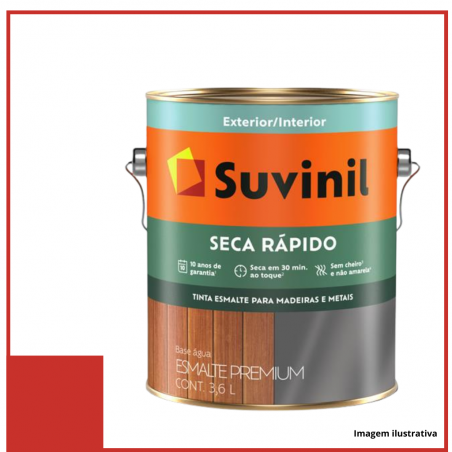 Esmalte Brilhante Seca Rpido Vermelho 3,6L - Suvinil