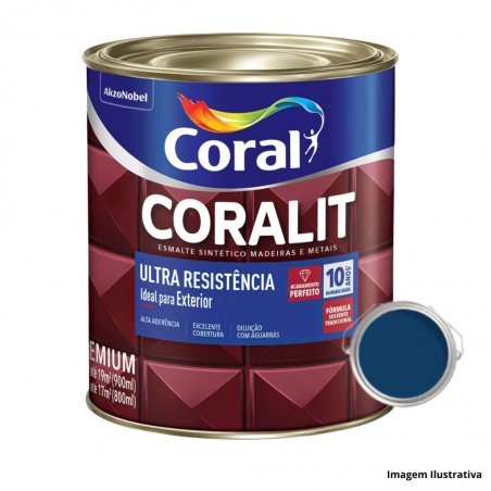 Esmalte Sinttico Brilhante Azul Del Rey 0,900ml Coralit