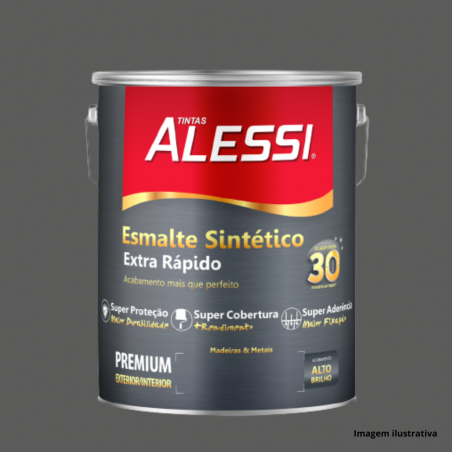 Esmalte Sinttico Brilhante Cinza Escuro 3,6L - Alessi