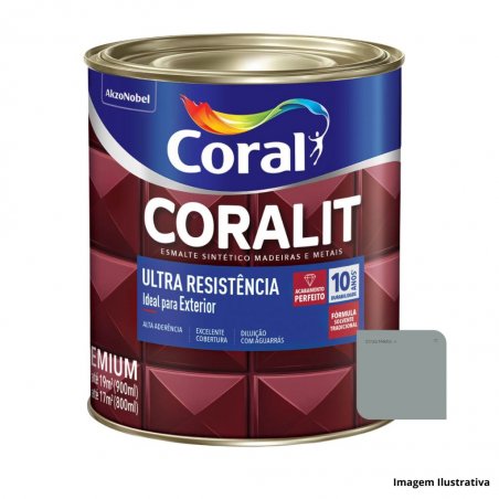 Esmalte Sinttico Brilhante Cinza Mdio 0,900ml Coralit