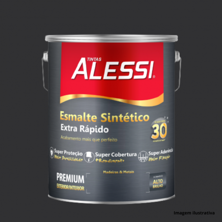 Esmalte Sinttico Brilhante Preto 3,6L - Alessi