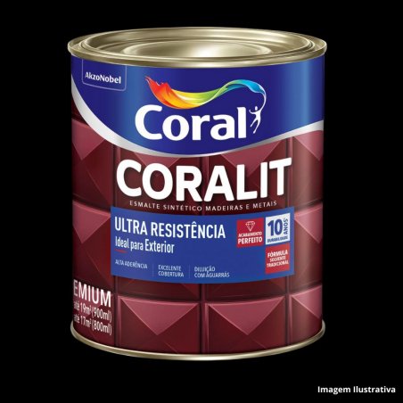 Esmalte Sinttico Fosco Preto 0,900ml Coralit