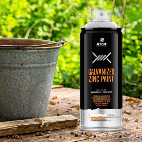 Spray Tinta Galvanizada Mate (Zinco 98%) - MTN PRO 400ml Montana