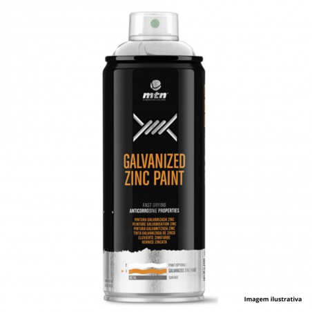 Spray Tinta Galvanizada Mate (Zinco 98%) - MTN PRO 400ml Montana