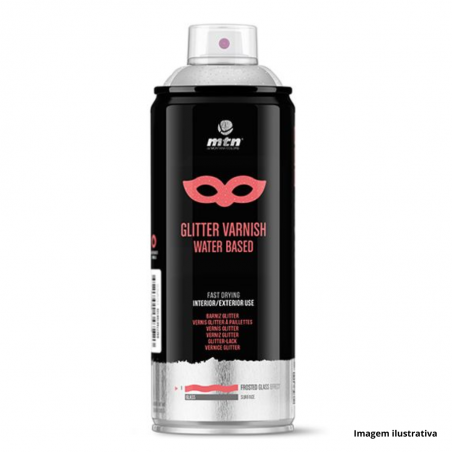 Spray Verniz Glitter - Multicolor - 400 ml - Montana