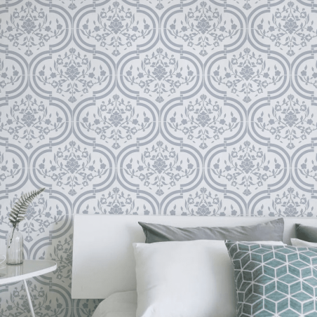 Stencil Decor Adamascado Sal Real (90x45cm) para parede