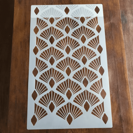 Stencil Decor Geomtrico Julieta (90x55cm) para parede
