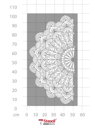 Stencil Decor Mandala Turmalina - Para Parede