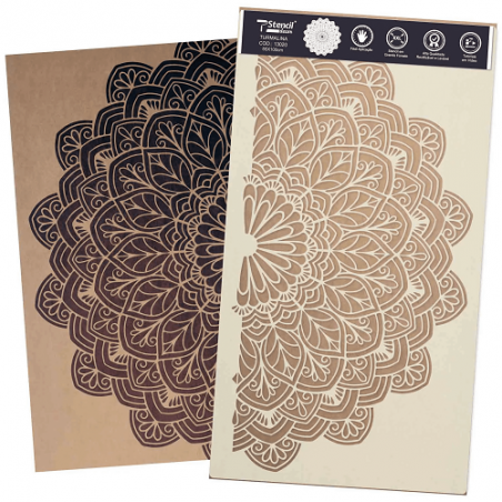 Stencil Decor Mandala Turmalina - Para Parede