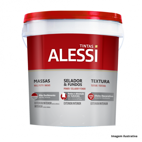 Textura Acrilica Projetada Premium Branco 25Kg - Alessi