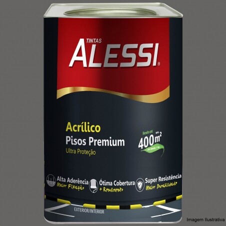 Tinta Acrlica Piso Cinza Chumbo 18L - Alessi