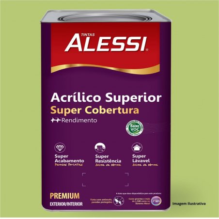 Tinta Acrlica Superior Premium Verde Tropical Fosco 18L - Alessi