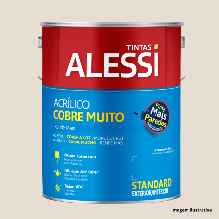Tinta Acrlica Cobre Muito Rende Mais Algodo Egpcio 3,6L - Alessi