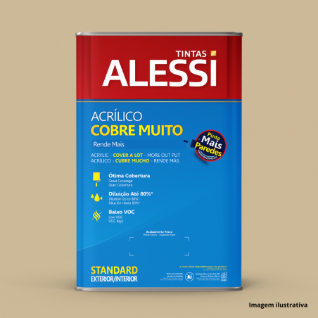Tinta Acrlica Cobre Muito Rende Mais Camura 18L - Alessi