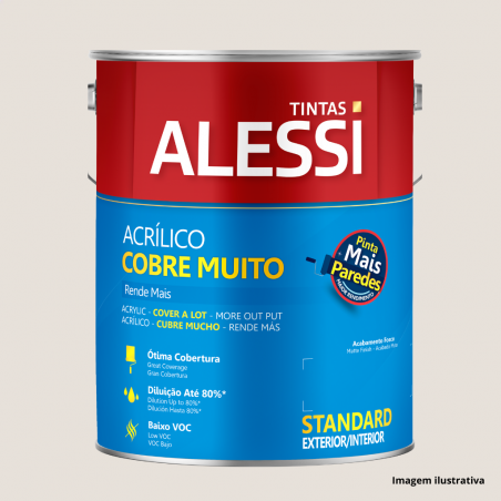 Tinta Acrlica Cobre Muito Rende Mais Gelo 3,6L - Alessi