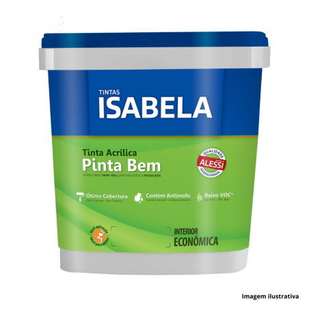 Tinta Acrlica Pinta Bem Branco Neve Fosco 18L - Isabela