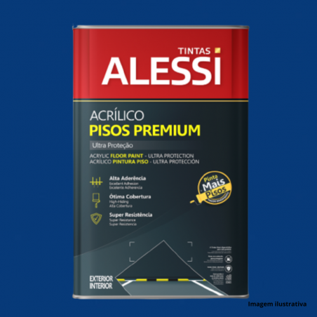 Tinta Acrlica Piso Azul 18L - Alessi