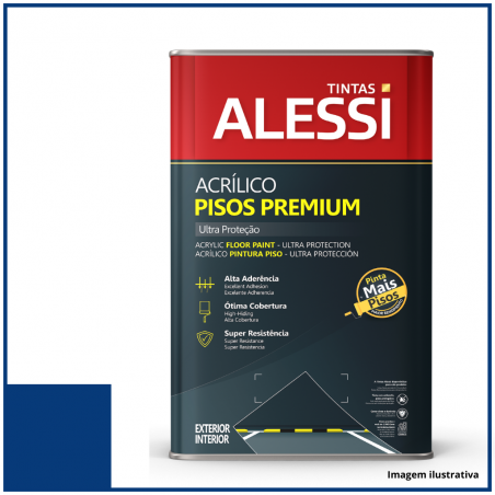 Tinta Acrlica Piso Azul 18L - Alessi