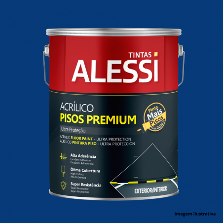 Tinta Acrlica Piso Azul 3,6L - Alessi