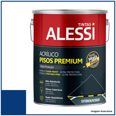 Tinta Acrlica Piso Azul 3,6L - Alessi