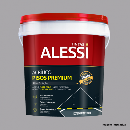 Tinta Acrlica Piso Cinza 18L - Alessi