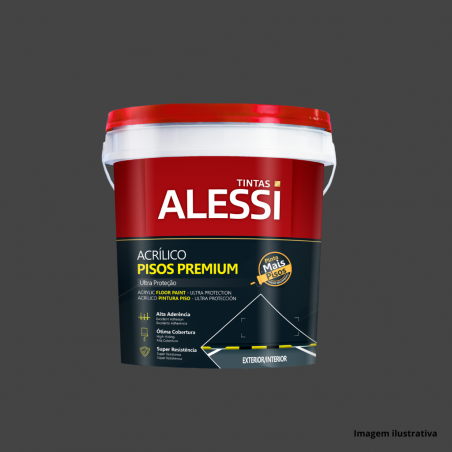 Tinta Acrlica Piso Cinza Chumbo 3,6L - Alessi