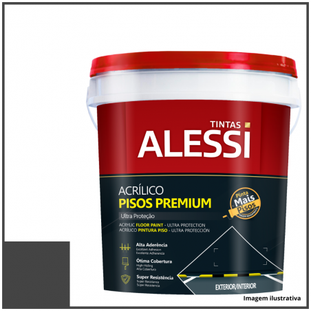 Tinta Acrlica Piso Cinza Chumbo 3,6L - Alessi