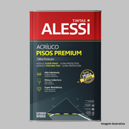Tinta Acrlica Piso Cinza Semibrilho 18L - Alessi