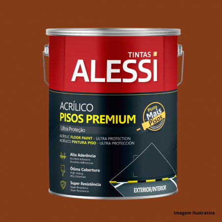 Tinta Acrlica Piso Marrom 3,6L - Alessi