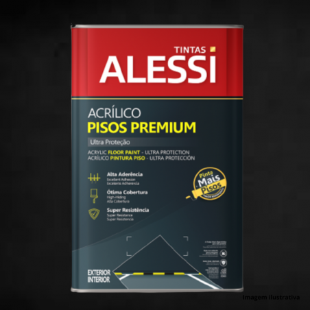 Tinta Acrlica Piso Preto 18L - Alessi