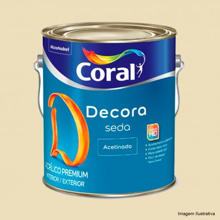 Tinta Acrlica Premium Acabamento Seda Palha 3,6L - Coral
