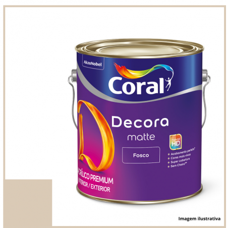 Tinta Acrlica Premium Decora Areia Fosco 3,6L - Coral
