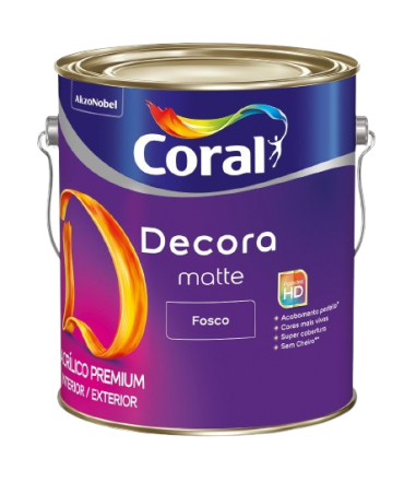 Tinta Acrlica Premium Decora Branco Gelo Fosco 3,6L - Coral