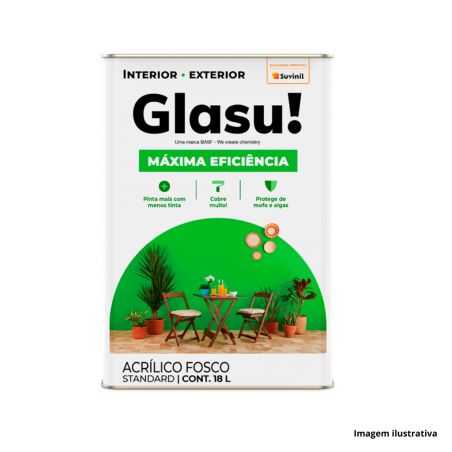 Tinta Acrlica Standard Branco Neve Fosco 18L - Glasurit