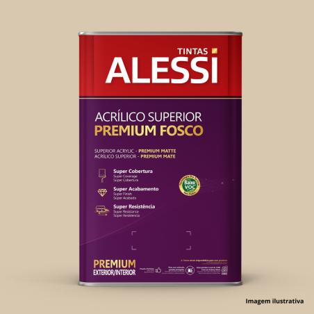 Tinta Acrlica Superior Premium Bronze Paris Fosco 18L - Alessi