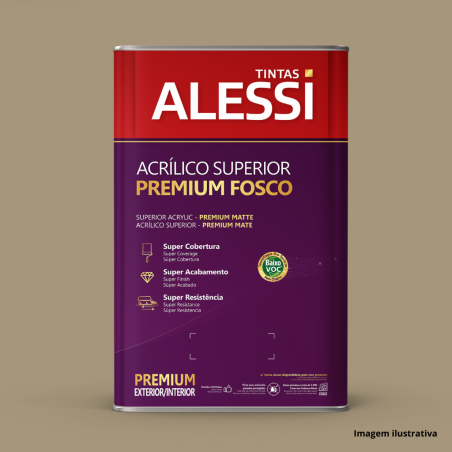 Tinta Acrlica Superior Premium Concreto Fosco 18L - Alessi