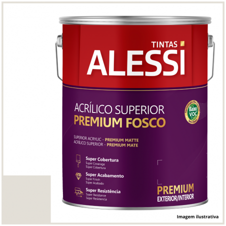 Tinta Acrlica Superior Premium Gelo Fosco 3,6L - Alessi