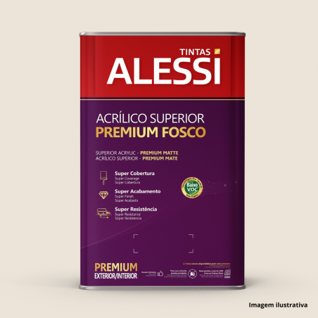 Tinta Acrlica Superior Premium Lua cheia Fosco 18L - Alessi